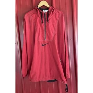 Nike Jacket Hooded 1/2 Zip Pullover Windbreaker Vintage Center Swoosh Mens Large